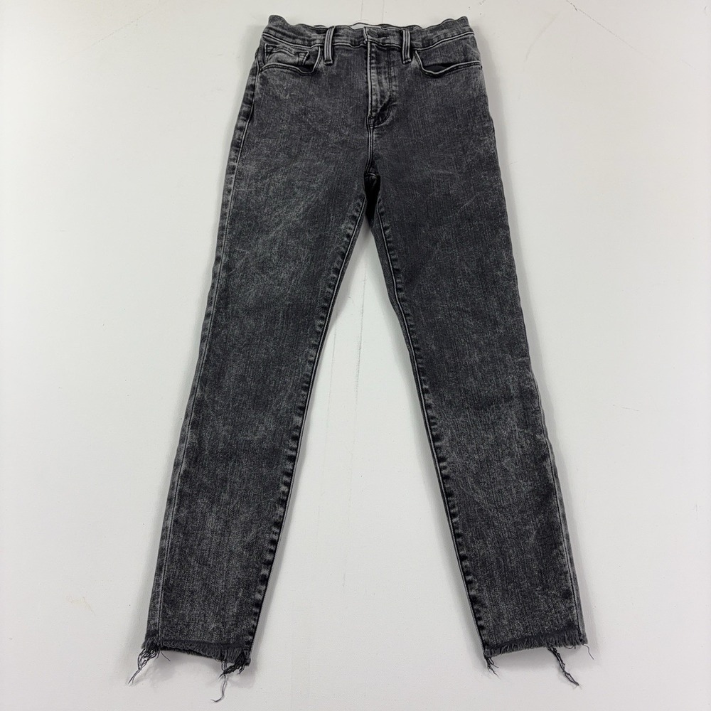 FRAME Ali High Rise Cigarette Jeans Womens 26 Gray Charcoal Wash Skinny